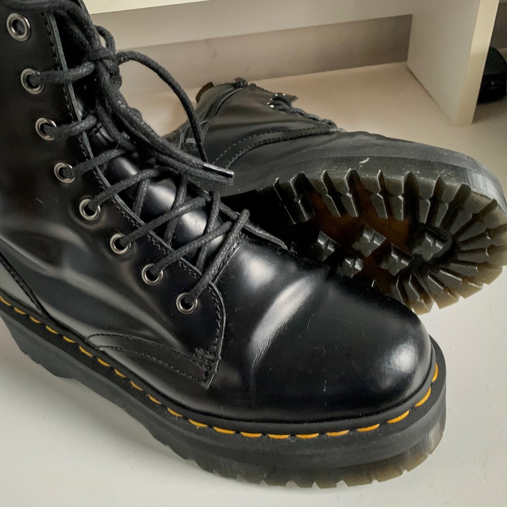 Classic Black Platform Jadon Doc Dr. Martens Boots - Picture 2 of 6